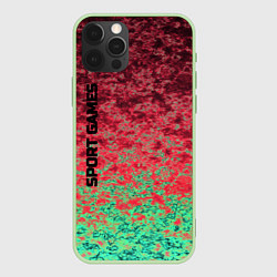 Чехол для iPhone 12 Pro SPORT GAMES Спортивные игры, цвет: 3D-салатовый