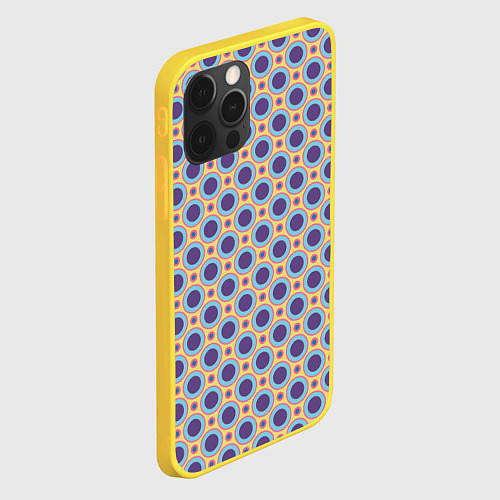 Чехол iPhone 12 Pro Круги Геометрические паттерны / 3D-Желтый – фото 2