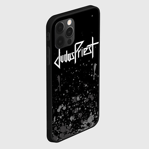 Чехол iPhone 12 Pro Judas Priest брызги / 3D-Черный – фото 2