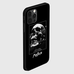 Чехол для iPhone 12 Pro Skull with inscriptions, цвет: 3D-черный — фото 2