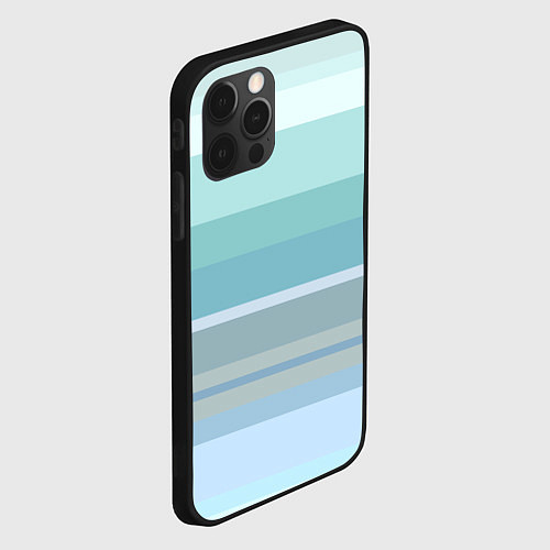 Чехол iPhone 12 Pro Морские линии / 3D-Черный – фото 2
