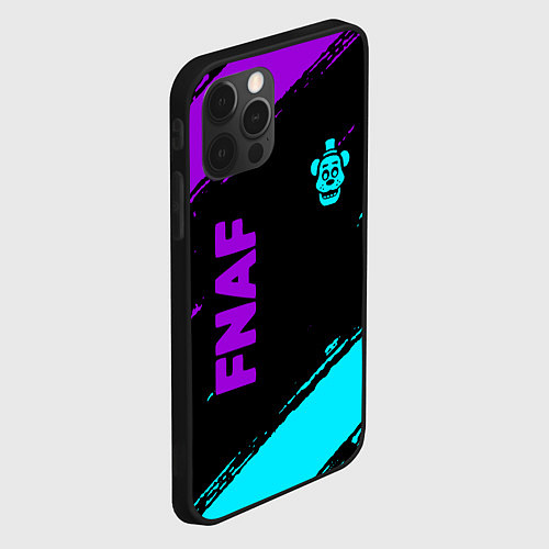 Чехол iPhone 12 Pro Фредди - neon / 3D-Черный – фото 2