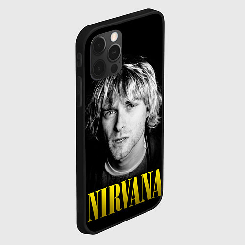 Чехол iPhone 12 Pro Nirvana - Kurt Donald Cobain / 3D-Черный – фото 2