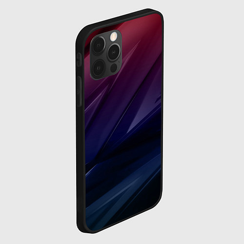 Чехол iPhone 12 Pro Geometry violet dark / 3D-Черный – фото 2