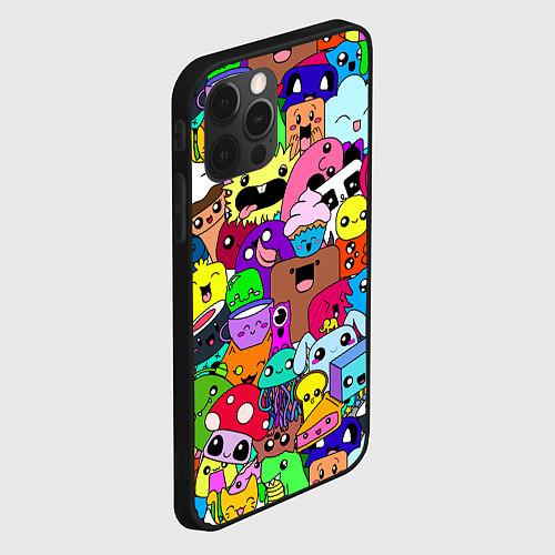 Чехол iPhone 12 Pro Монстрики Nastiprazdnik / 3D-Черный – фото 2