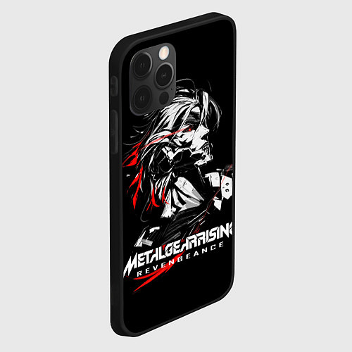 Чехол iPhone 12 Pro Metal Gear Rising - game hero / 3D-Черный – фото 2