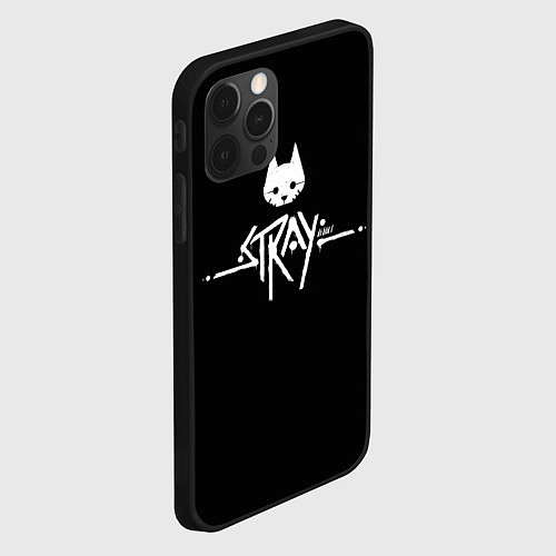 Чехол iPhone 12 Pro Stray night cat / 3D-Черный – фото 2