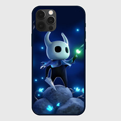 Чехол для iPhone 12 Pro Hollow Knight неоновые бабочки, цвет: 3D-черный