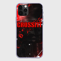 Чехол для iPhone 12 Pro КРОССФИТ - ГЛИТЧ DIGITAL, цвет: 3D-светло-сиреневый