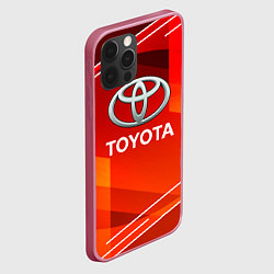 Чехол для iPhone 12 Pro Toyota Abstraction Sport, цвет: 3D-малиновый — фото 2