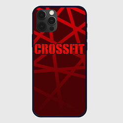 Чехол для iPhone 12 Pro CROSSFIT - КРАСНЫЕ ЛИНИИ, цвет: 3D-черный