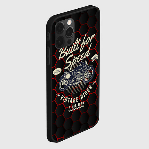 Чехол iPhone 12 Pro Old vintage moto / 3D-Черный – фото 2