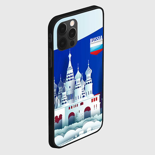 Чехол iPhone 12 Pro Moscow: made in Russia / 3D-Черный – фото 2