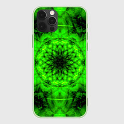 Чехол для iPhone 12 Pro Abstract Flower, цвет: 3D-салатовый