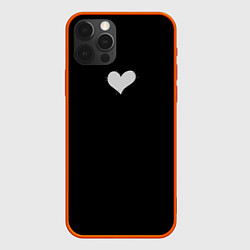 Чехол для iPhone 12 Pro Сердце - заплатка, цвет: 3D-красный