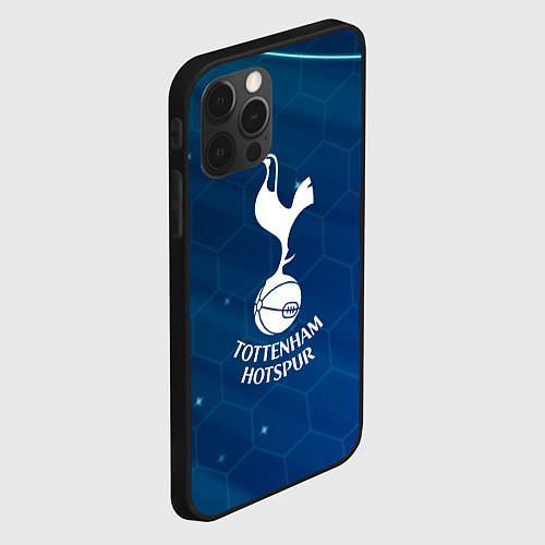 Чехол iPhone 12 Pro Tottenham hotspur Соты абстракция / 3D-Черный – фото 2