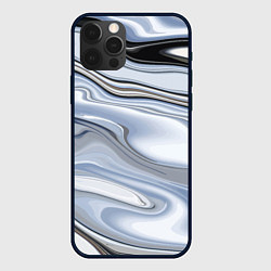 Чехол для iPhone 12 Pro Серебристая поверхность воды, цвет: 3D-черный