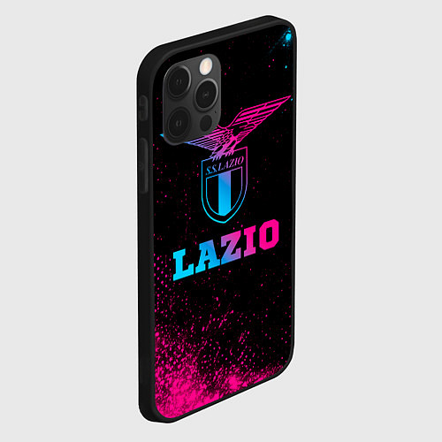 Чехол iPhone 12 Pro Lazio - neon gradient / 3D-Черный – фото 2