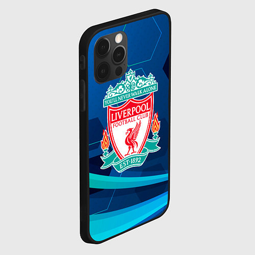 Чехол iPhone 12 Pro Liverpool Абстракция / 3D-Черный – фото 2