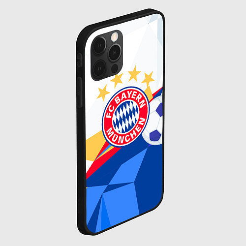 Чехол iPhone 12 Pro Bayern munchen Абстракция геометрии / 3D-Черный – фото 2