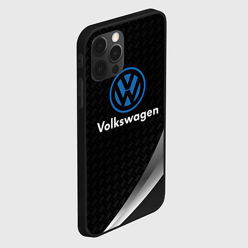 Чехол iPhone 12 Pro Volkswagen абстракция / 3D-Черный – фото 2