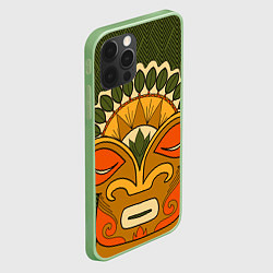 Чехол для iPhone 12 Pro Polynesian tiki HUMBLE, цвет: 3D-салатовый — фото 2