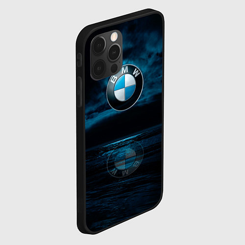 Чехол iPhone 12 Pro BMW marine theme / 3D-Черный – фото 2