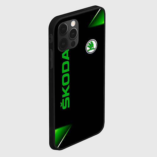 Чехол iPhone 12 Pro Skoda Sport Абстракция / 3D-Черный – фото 2