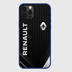 Чехол для iPhone 12 Pro Renault абстракция спорт, цвет: 3D-тёмно-синий