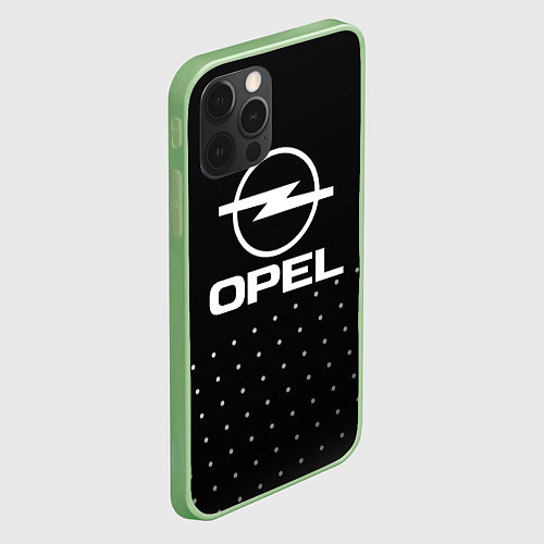 Чехол iPhone 12 Pro Opel Абстракция кружочки / 3D-Салатовый – фото 2
