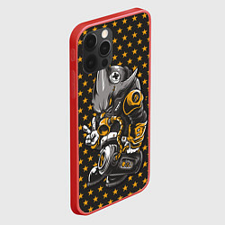Чехол для iPhone 12 Pro Осторожно - Акула, цвет: 3D-красный — фото 2