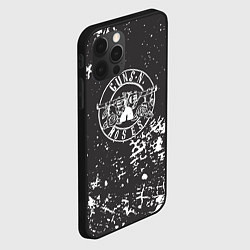 Чехол для iPhone 12 Pro Guns-n-roses - краска, цвет: 3D-черный — фото 2