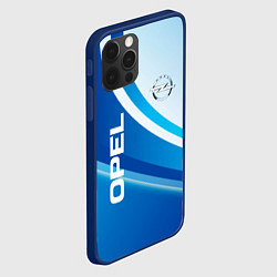 Чехол для iPhone 12 Pro Opel абстракция, цвет: 3D-тёмно-синий — фото 2