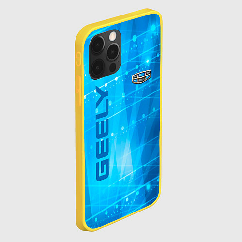 Чехол iPhone 12 Pro Geely sport / 3D-Желтый – фото 2