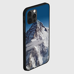 Чехол для iPhone 12 Pro Каракорум, К2, Чогори, 8614 м - вторая по высоте, цвет: 3D-черный — фото 2