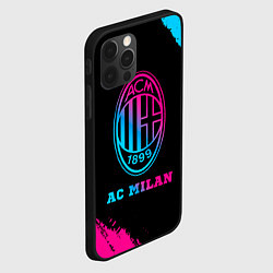 Чехол для iPhone 12 Pro AC Milan - neon gradient, цвет: 3D-черный — фото 2