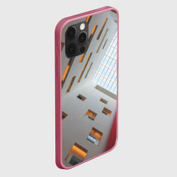 Чехол для iPhone 12 Pro Абстрактное множество окон и пустая крыша, цвет: 3D-малиновый — фото 2