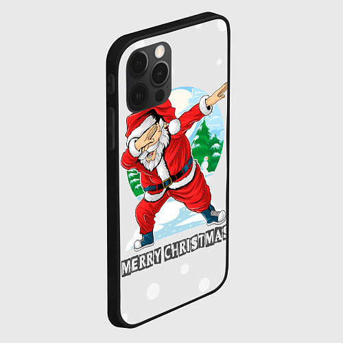 Чехол iPhone 12 Pro Dab Santa Merry Christmas / 3D-Черный – фото 2