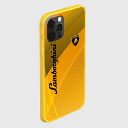 Чехол для iPhone 12 Pro Lamborghini - абстракция, цвет: 3D-желтый — фото 2