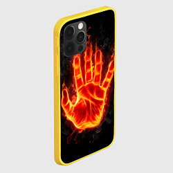 Чехол для iPhone 12 Pro Ладонь из огня, цвет: 3D-желтый — фото 2