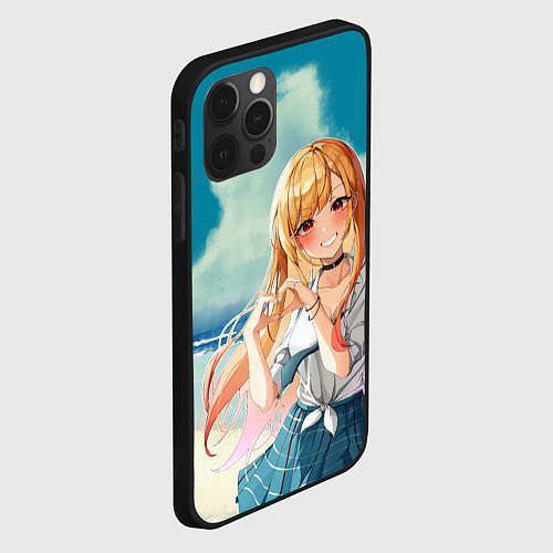 Чехол iPhone 12 Pro Марин Китагава : Фарфоровая кукла влюбилась / 3D-Черный – фото 2