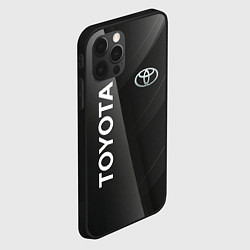 Чехол для iPhone 12 Pro Toyota - серая абстракция, цвет: 3D-черный — фото 2