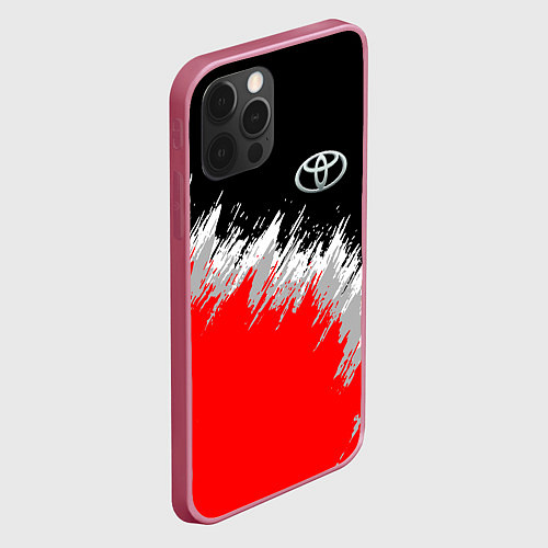 Чехол iPhone 12 Pro Тойота камри - краска / 3D-Малиновый – фото 2