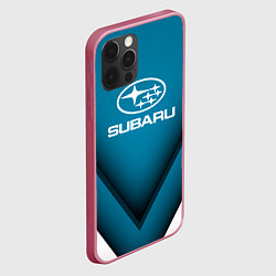 Чехол для iPhone 12 Pro Subaru - абстракция, цвет: 3D-малиновый — фото 2