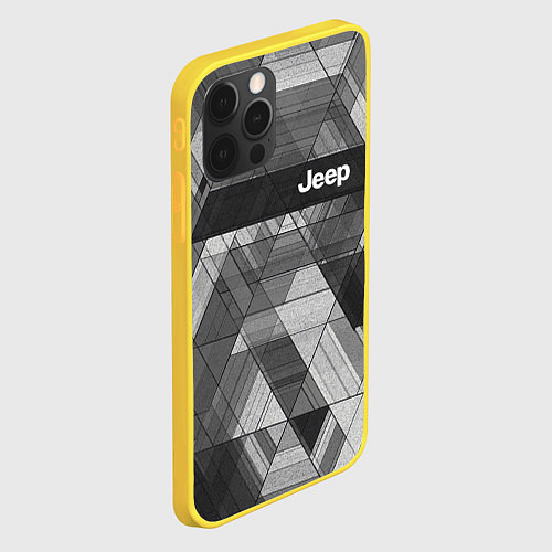 Чехол iPhone 12 Pro Jeep - спорт / 3D-Желтый – фото 2