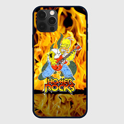 Чехол для iPhone 12 Pro Гомер Симпсон - соло на гитаре!, цвет: 3D-черный
