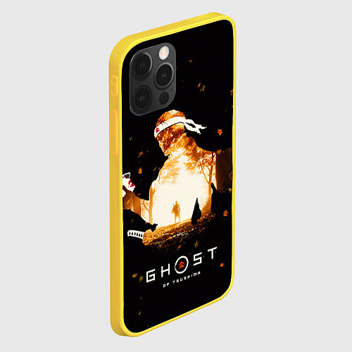 Чехол iPhone 12 Pro Дзин Сакай в лесу / 3D-Желтый – фото 2