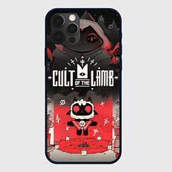 Чехол для iPhone 12 Pro Cult of the lamb ритуал, цвет: 3D-черный