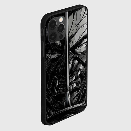 Чехол iPhone 12 Pro Дзин и его катана / 3D-Черный – фото 2
