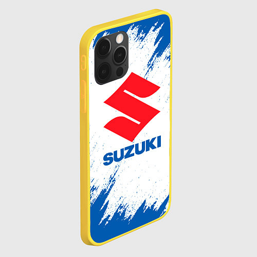 Чехол iPhone 12 Pro Suzuki - texture / 3D-Желтый – фото 2